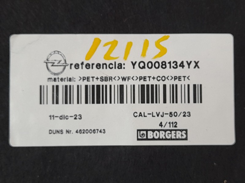 Recambio de tapizado maletero suelo para opel crossland x / crossland (p17, p2qo) 1.2 (75) referencia OEM IAM YQ008134YX  
