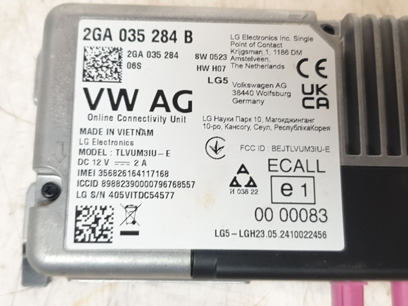 Recambio de modulo electronico para seat ibiza v (kj1, kjg) 1.0 tsi referencia OEM IAM 2GA035284B  