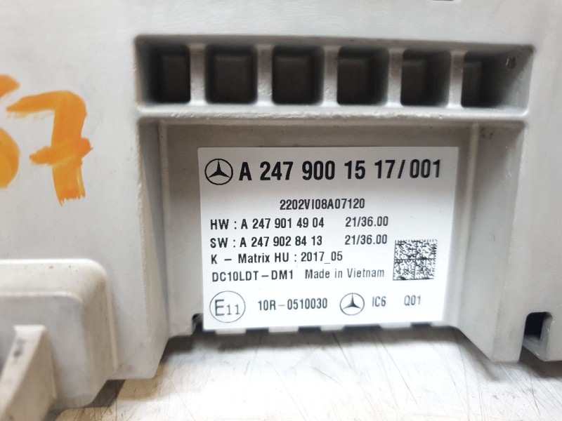 Recambio de pantalla multifuncion para mercedes-benz clase b sports tourer (w247) b 200 d (247.012) referencia OEM IAM 247900151