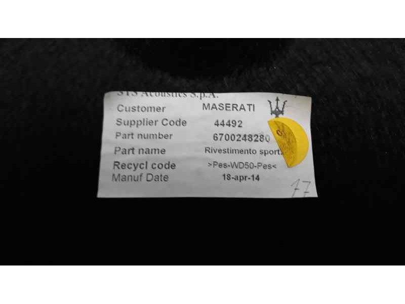 Recambio de juego tapizados / cartoneras para maserati ghibli s q4 referencia OEM IAM 6700248280  