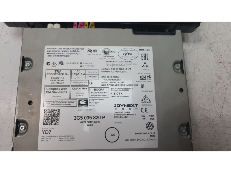 Recambio de sistema navegacion gps para volkswagen t-cross (c11, d31) 1.0 tsi referencia OEM IAM 5G6919605B  