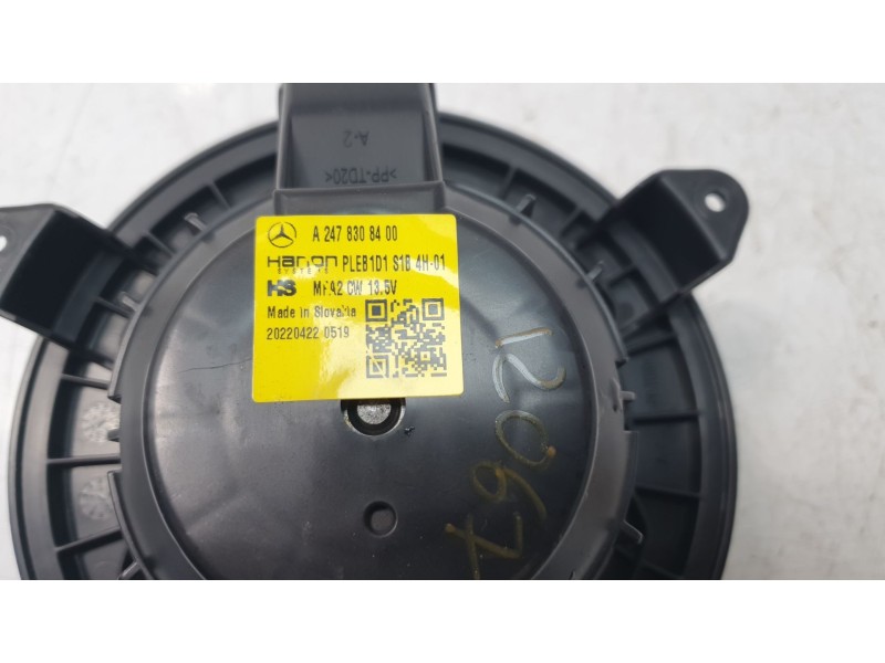 Recambio de ventilador calefaccion para mercedes-benz clase b sports tourer (w247) b 200 d (247.012) referencia OEM IAM A2478308