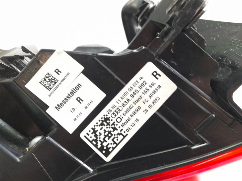 Recambio de piloto trasero derecho para audi q3 sportback (f3n) 40 tdi quattro referencia OEM IAM 83A945092  