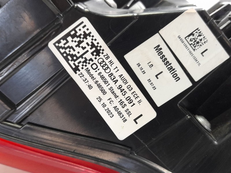 Recambio de piloto trasero izquierdo para audi q3 sportback (f3n) 40 tdi quattro referencia OEM IAM 83A945091B  