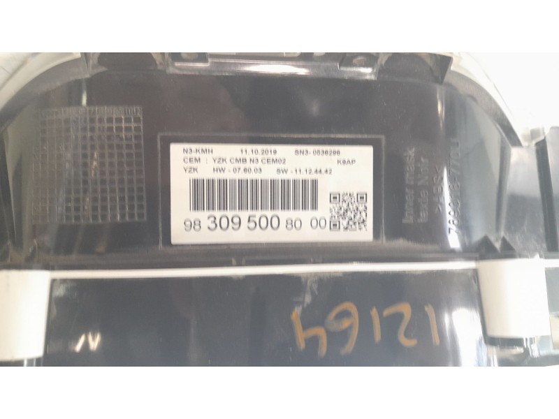 Recambio de cuadro instrumentos para peugeot rifter 1.5 bluehdi 100 referencia OEM IAM 9830951280  