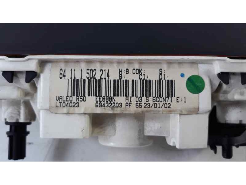 Recambio de mando calefaccion / aire acondicionado para mini mini (r50,r53) cooper referencia OEM IAM 64111502214 EE888N 6943220