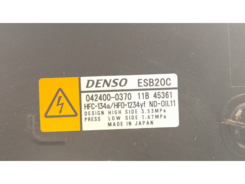 Recambio de compresor aire acondicionado para toyota c-hr hybrid active referencia OEM IAM 0424000370  