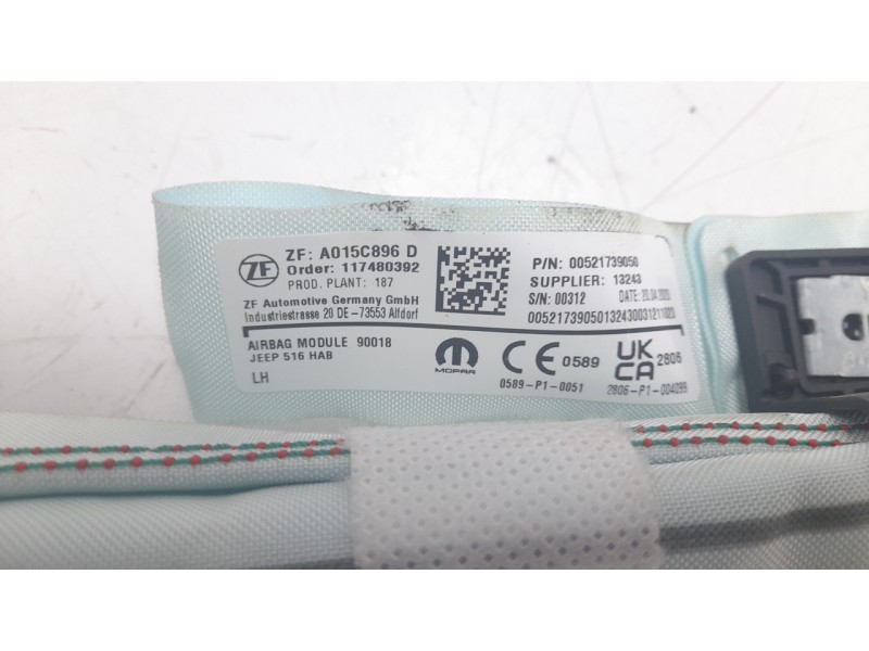 Recambio de kit airbag para jeep avenger altitude referencia OEM IAM 735770560  