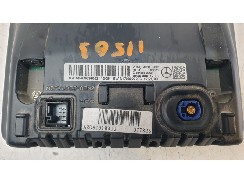 Recambio de sistema navegacion gps para mercedes-benz clase a (w176) 1.8 cdi cat referencia OEM IAM A2469008314  