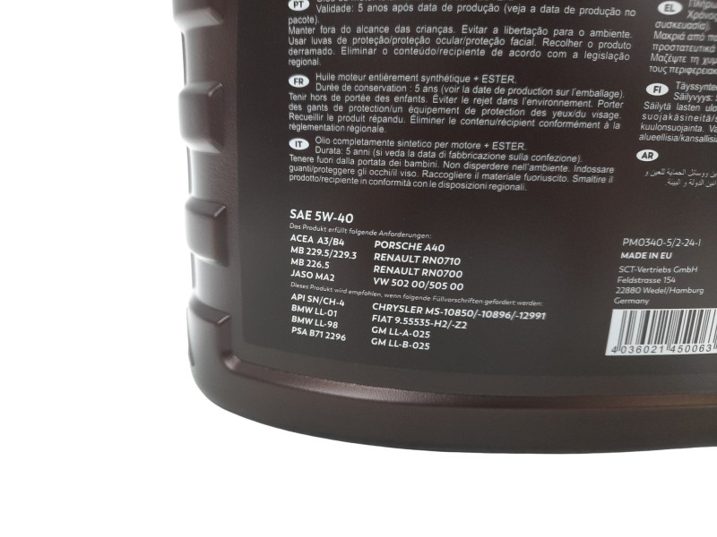 Recambio de aceite para universal universal universal referencia OEM IAM 5W40 273PM03405A 