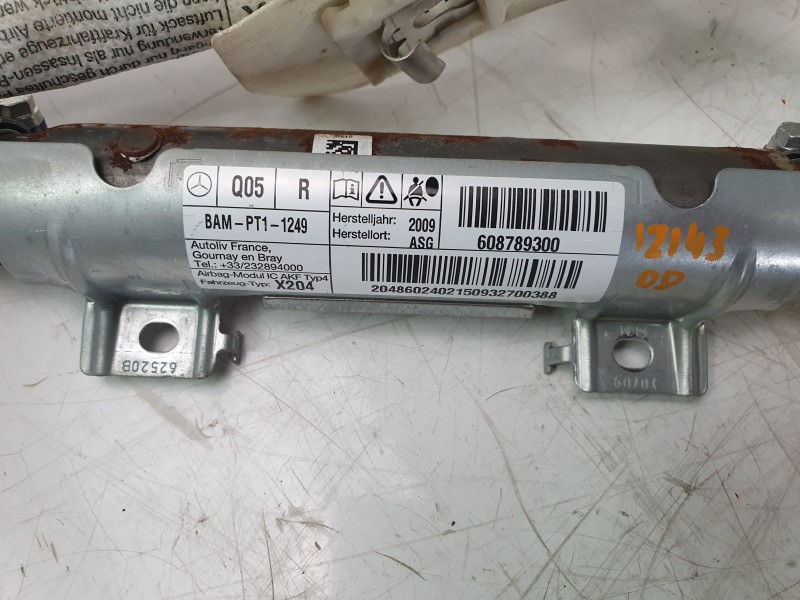 Recambio de airbag cortina delantero derecho para mercedes-benz clase glk (x204) 220 cdi 4-matic (204.984, 204.997) referencia O