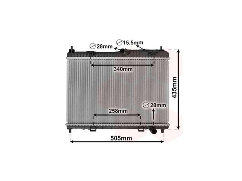Recambio de radiador agua para ford ka+ 1.2 ti-vct cat referencia OEM IAM AE818005AB  59317 , 59317A