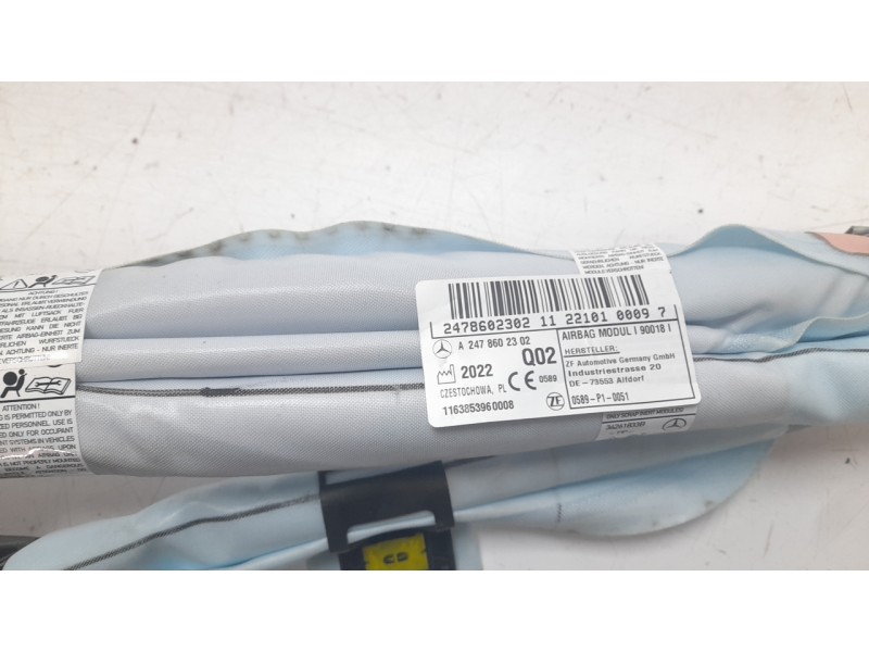 Recambio de airbag cortina delantero derecho para mercedes-benz clase b sports tourer (w247) b 200 d (247.012) referencia OEM IA