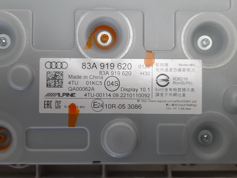 Recambio de pantalla multifuncion para audi q3 sportback (f3n) 35 tdi referencia OEM IAM 83A919620  