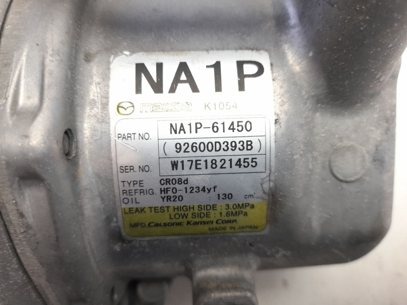 Recambio de compresor aire acondicionado para mazda mx-5 (04.2015>) 1.5 16v cat referencia OEM IAM N24361450  