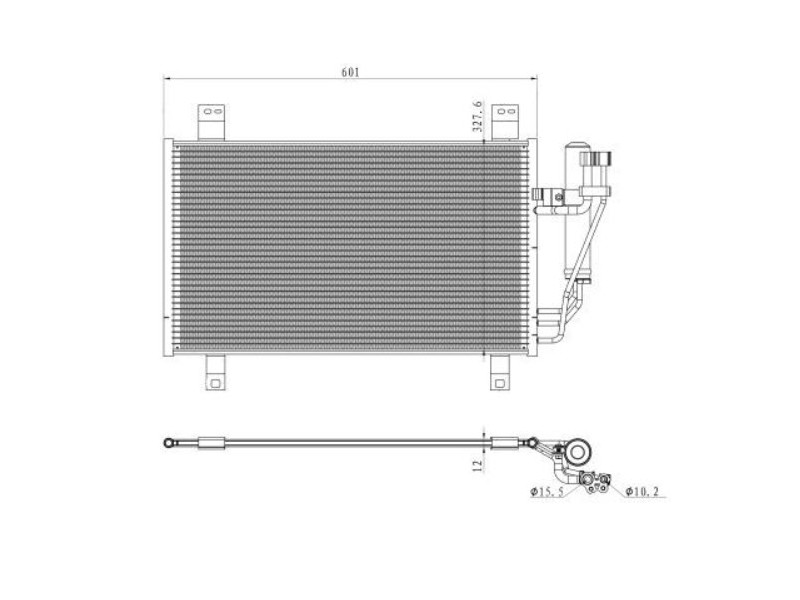 Recambio de condensador / radiador aire acondicionado para mazda cx-3 100 aniversario referencia OEM IAM DB3R61480A  350361