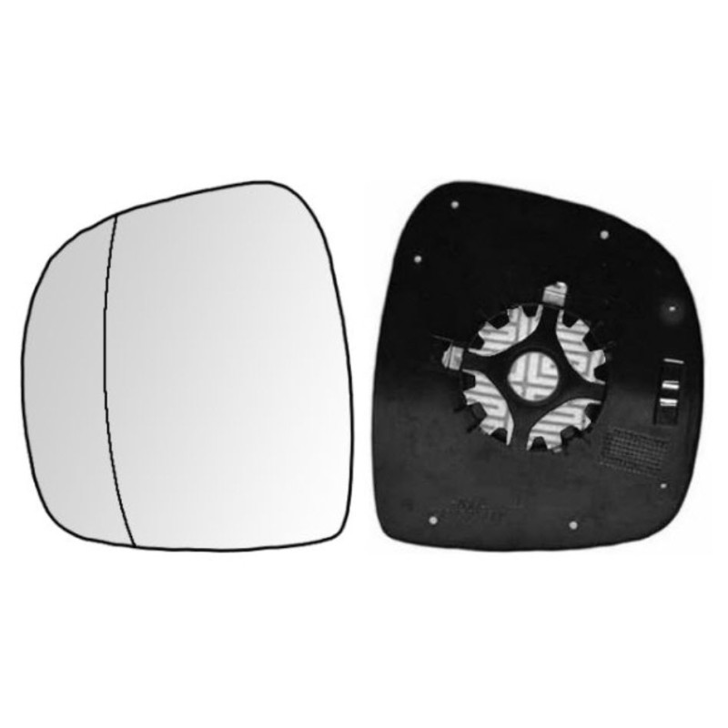 Recambio de cristal retrovisor izquierdo para mercedes-benz vito (w639) basic, combi referencia OEM IAM 6398100719 1051314018 ME