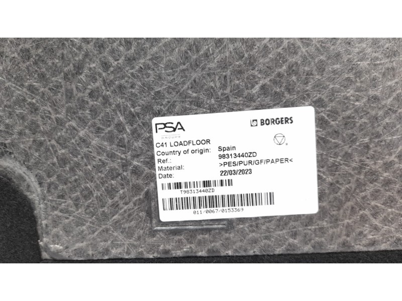 Recambio de bandeja trasera para citroën c4 berlina e-feel pack referencia OEM IAM 98313440ZD  
