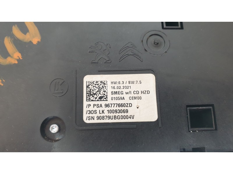 Recambio de warning para peugeot 308 ii (lb_, lp_, lw_, lh_, l3_) 1.2 thp 110 referencia OEM IAM 96777660ZD  