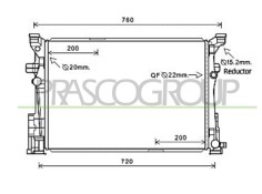 Recambio de radiador agua para mercedes-benz clase gla (w156) gla 200 cdi (156.908) referencia OEM IAM A2465001303  58470 , 5847 2