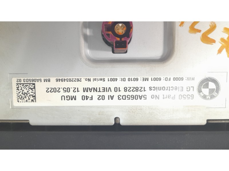 Recambio de pantalla multifuncion para bmw 1 (f40) 118 i referencia OEM IAM 65505A5EE12  