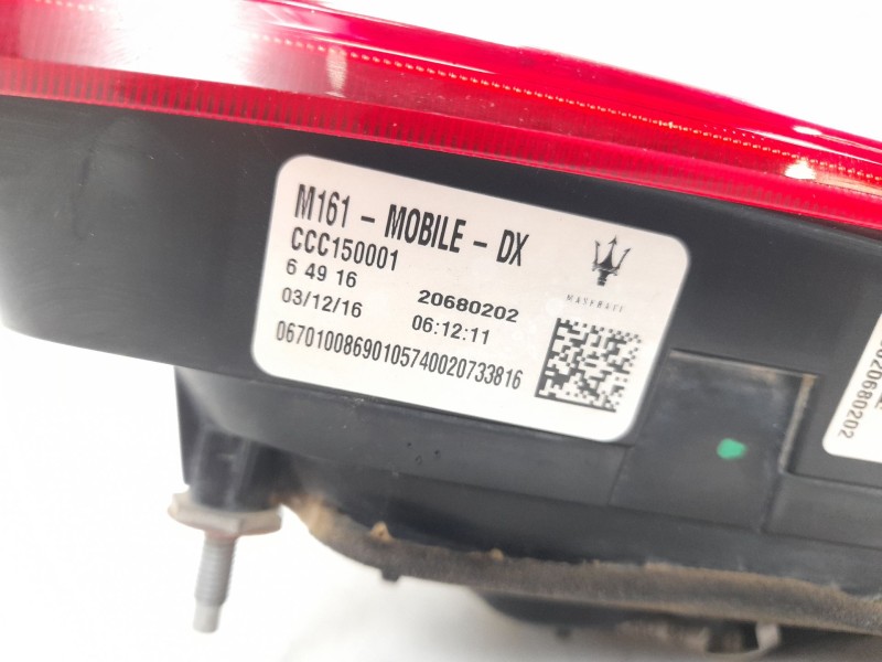 Recambio de piloto trasero derecho interior para maserati levante suv (m161) 3.0 d q4 referencia OEM IAM 670100869  