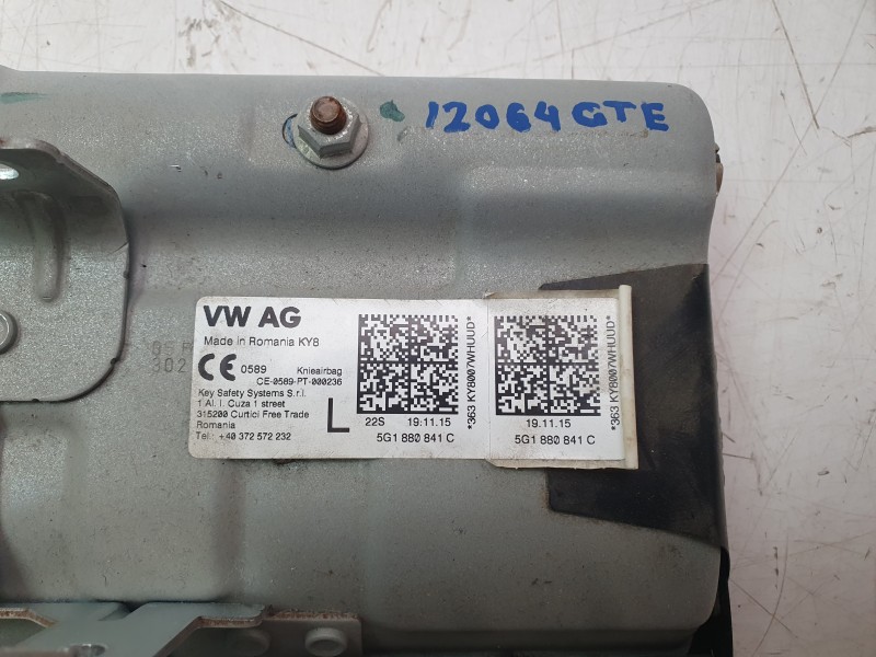 Recambio de kit airbag para volkswagen golf vii lim. gte referencia OEM IAM 5G1857003Q  