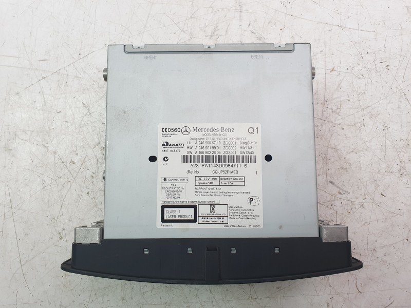Recambio de sistema audio / radio cd para mercedes-benz clase b (w246) b 200 cdi be (246.201) referencia OEM IAM A2469006710  