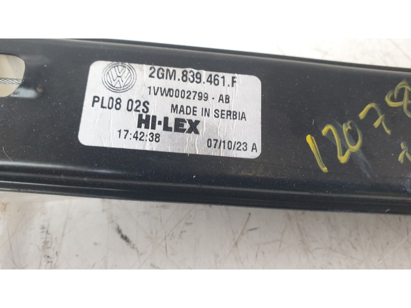 Recambio de elevalunas trasero izquierdo para volkswagen t-cross (c11, d31) 1.0 tsi referencia OEM IAM 2GM839461D  