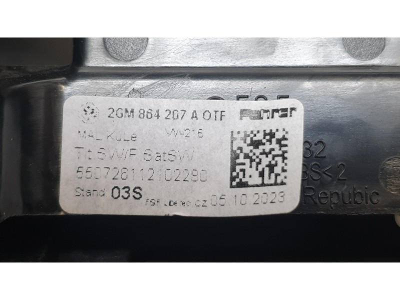 Recambio de apoyabrazos central para volkswagen t-cross (c11, d31) 1.0 tsi referencia OEM IAM 2GM864207AOTF  