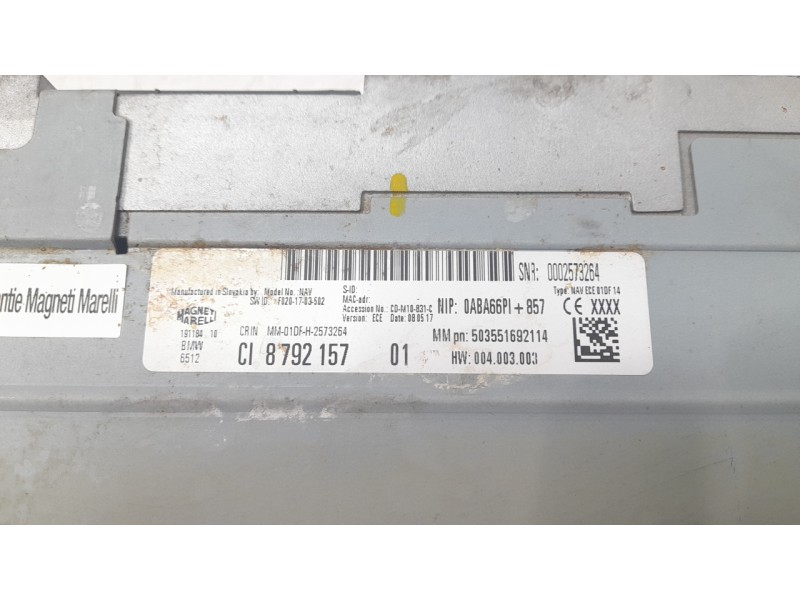 Recambio de sistema audio / radio cd para bmw serie 3 lim. (f30) 318d referencia OEM IAM 879215701  