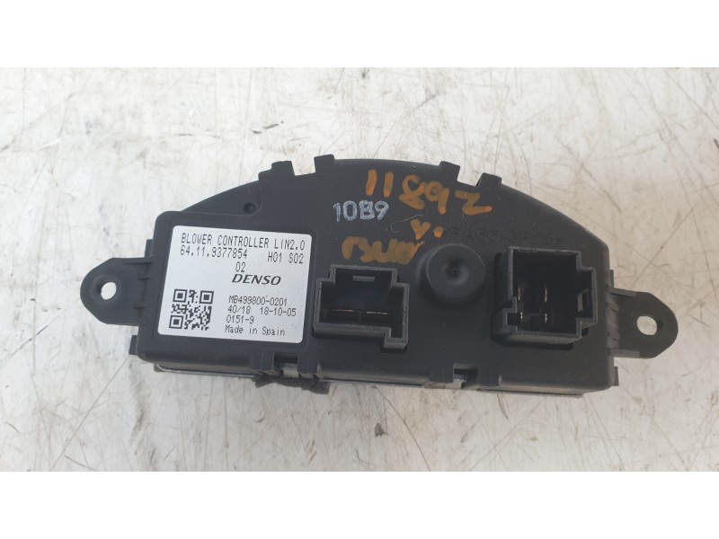 Recambio de resistencia calefaccion para bmw serie x1 (f48) sdrive18d referencia OEM IAM 9377854  