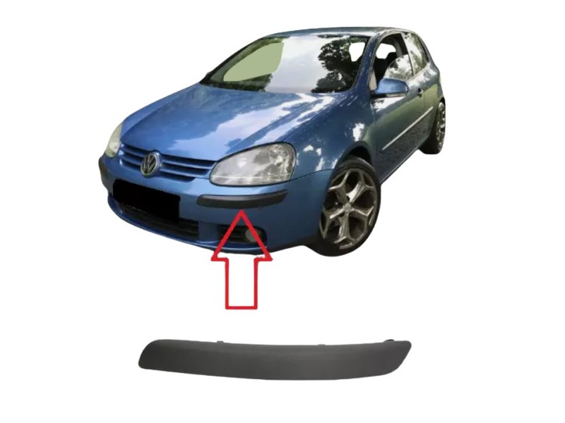 Recambio de moldura paragolpe delantera izquierda para volkswagen golf v (1k1) 2.0 gti referencia OEM IAM 1K08076559B9 107233220