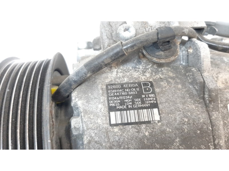 Recambio de compresor aire acondicionado para nissan qashqai (j11) tekna referencia OEM IAM 926004EB0A 320076G CAF910017HQ