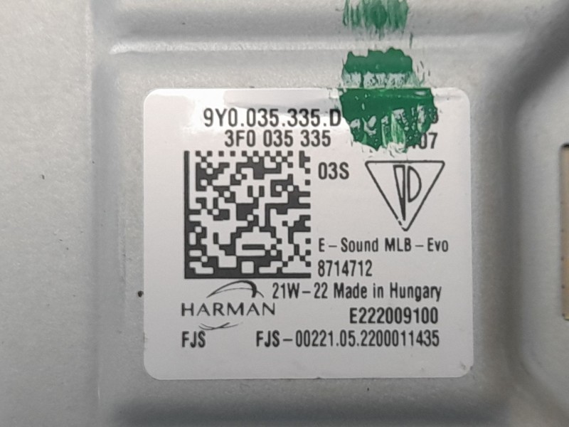 Recambio de unidad de control para porsche cayenne coupe (9yb) e-hybrid referencia OEM IAM 9Y0035335D 3F0035335 