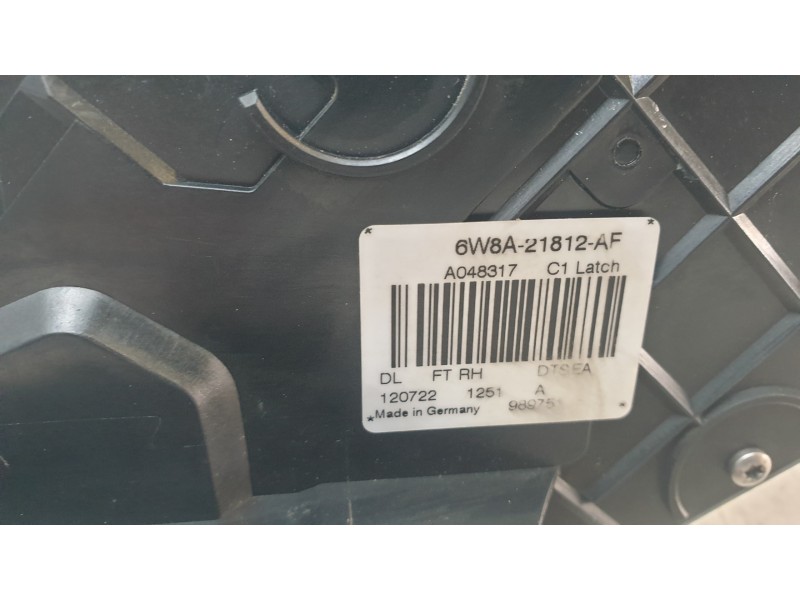 Recambio de cerradura puerta delantera derecha para land rover range rover evoque (l538) 2.0 d 4x4 referencia OEM IAM 6W8A21812A