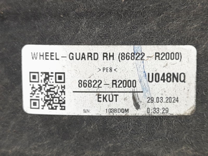 Recambio de paso rueda trasero derecho para kia sportage v (nq5) 1.6 t-gdi referencia OEM IAM 86822R2000  
