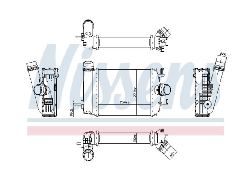 Recambio de intercooler para nissan juke (f16_) dig-t 117 referencia OEM IAM 144961019R  