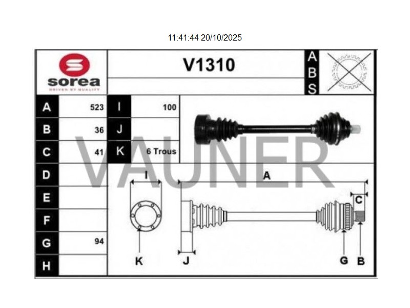Recambio de transmision delantera izquierda para seat leon (5f1) 1.5 tsi referencia OEM IAM 5Q0407271DD  1310