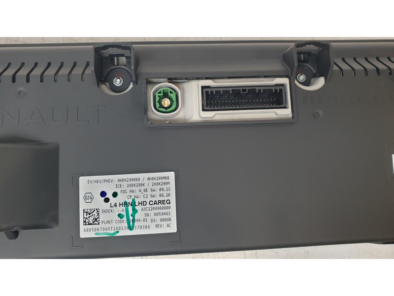 Recambio de cuadro instrumentos para renault austral techno referencia OEM IAM 680508794R  