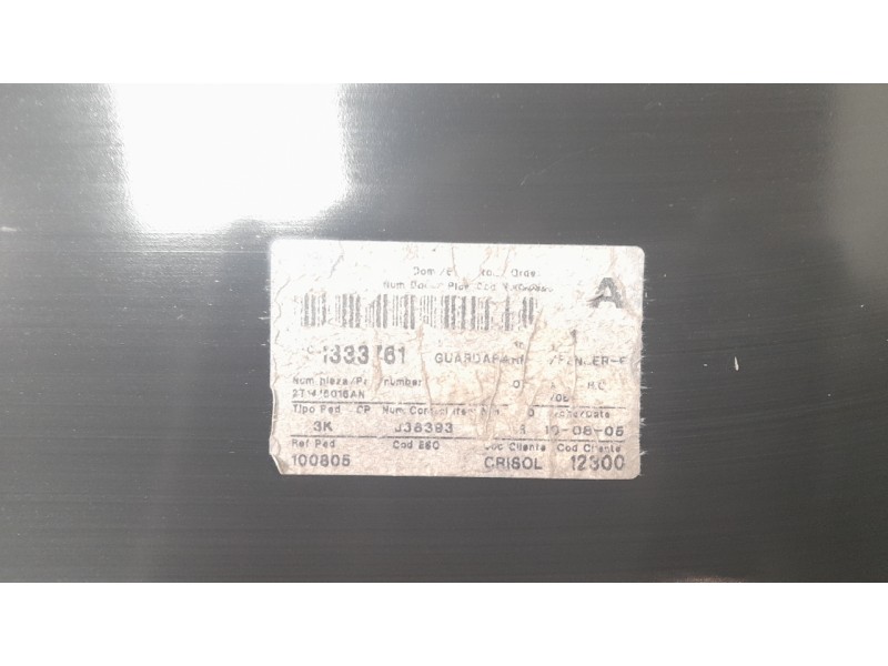 Recambio de aleta delantera izquierda para ford transit connect (p65_, p70_, p80_) 1.8 16v referencia OEM IAM 1333761  