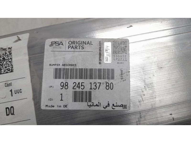 Recambio de refuerzo paragolpes delantero para peugeot 3008 ii suv (mc_, mr_, mj_, m4_) 1.6 bluehdi 100 referencia OEM IAM 98245