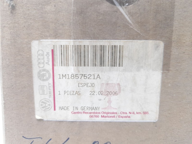 Recambio de cristal retrovisor izquierdo para seat ibiza (6l1) referencia OEM IAM 1M1857521A  1052117020 , ST5227504 , 31854341 