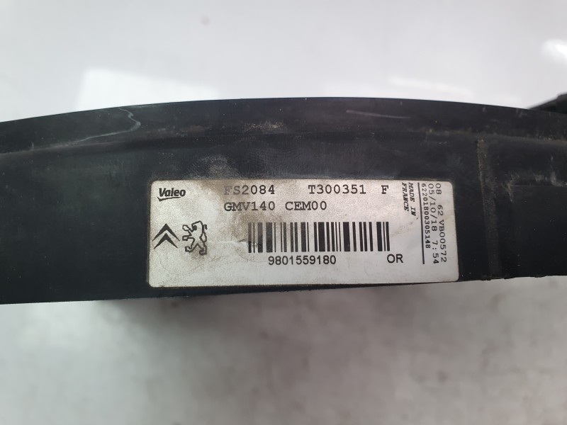 Recambio de electroventilador para peugeot 2008 i (cu_) 1.2 thp 110 / puretech 110 referencia OEM IAM 9801559180 T300351 102GA20