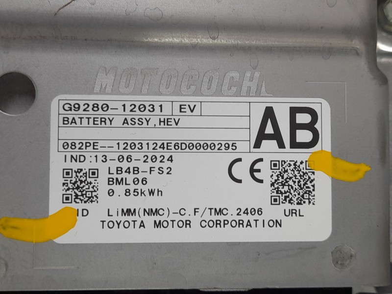 Recambio de bateria para toyota corolla fastback (_e21_) 1.8 hybrid (zwe211) referencia OEM IAM G928012031  