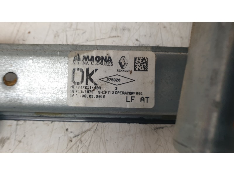 Recambio de elevalunas delantero izquierdo para dacia sandero ii tce 90 lpg (b8m1) referencia OEM IAM 807219302R  