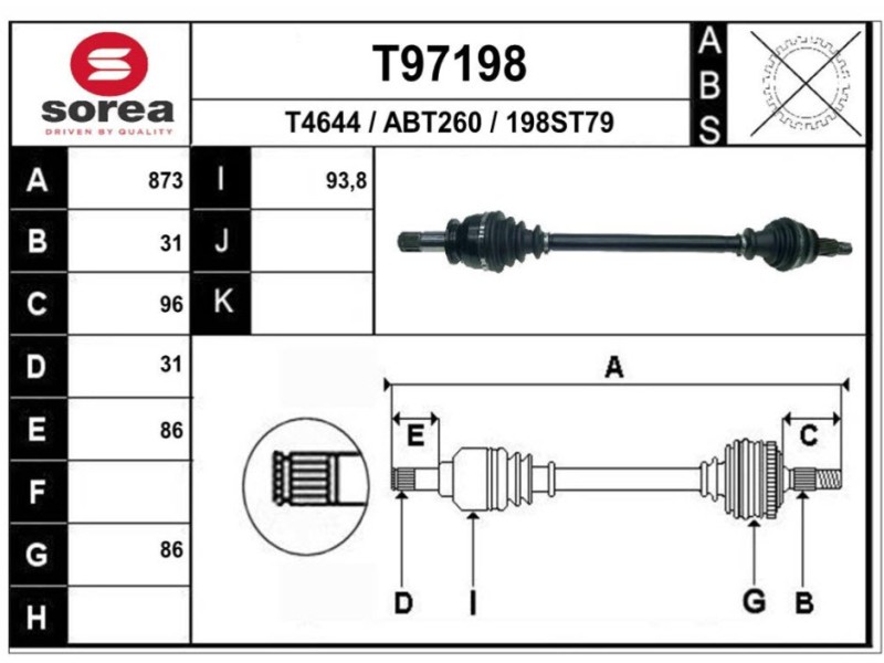 Recambio de transmision trasera derecha para land rover range rover velar 2.0 turbo cat referencia OEM IAM HK834K138AA  T97198 ,
