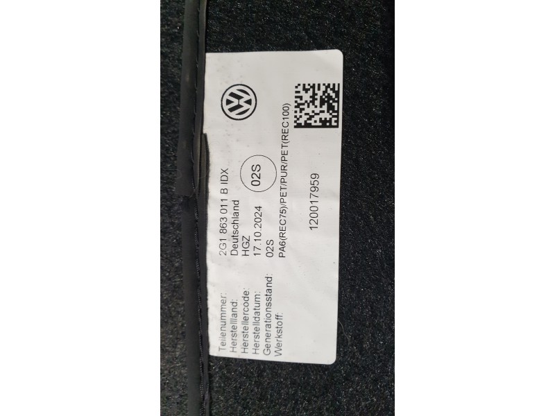 Recambio de juego alfombrillas para volkswagen taigo taigo referencia OEM IAM 2G1863011  