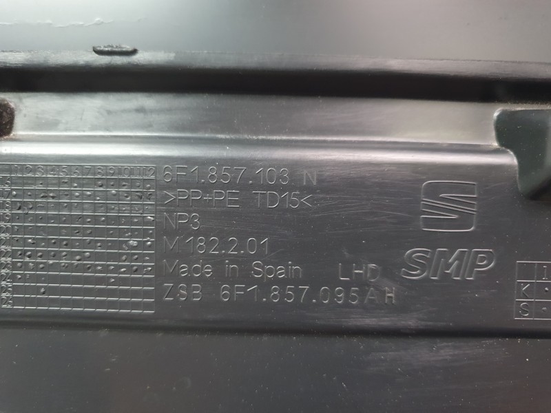 Recambio de guantera para seat ibiza v (kj1, kjg) 1.0 tsi referencia OEM IAM 6F1857095AH  