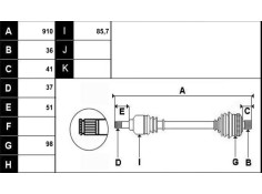 Recambio de transmision delantera derecha para volkswagen t-roc (a11, d11) 2.0 tdi referencia OEM IAM 5Q0407272DN  V1357 2